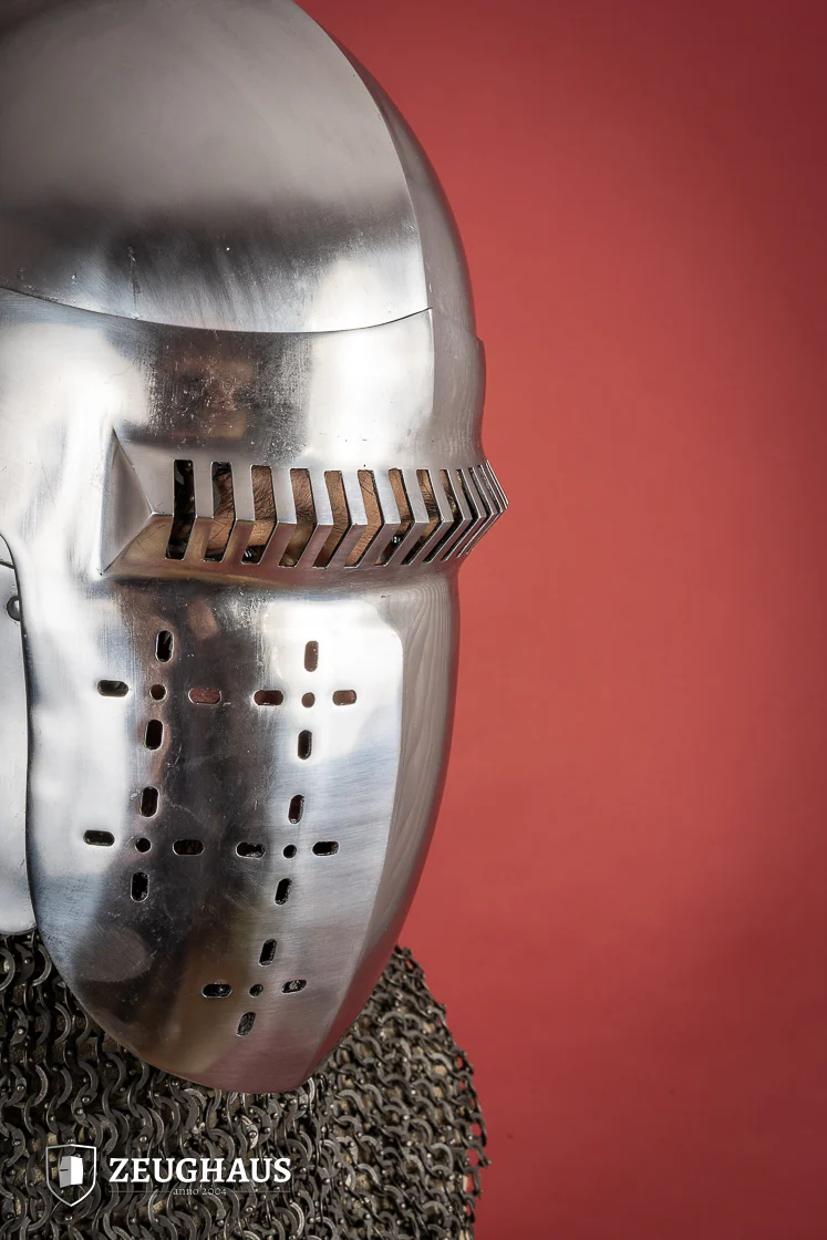 Bascinet Helmet 14th Cent. 2mm Polished - Image 8