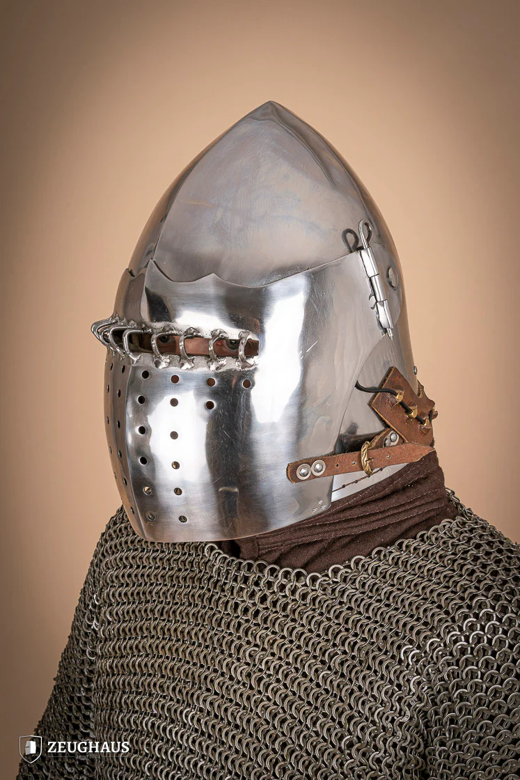 Bascinet Helmet with Visor 2mm Polished - Image 3
