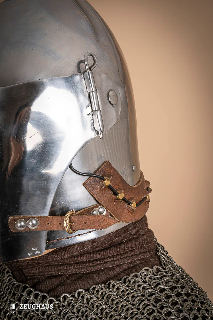 Bascinet Helmet with Visor 2mm Polished - Image 4