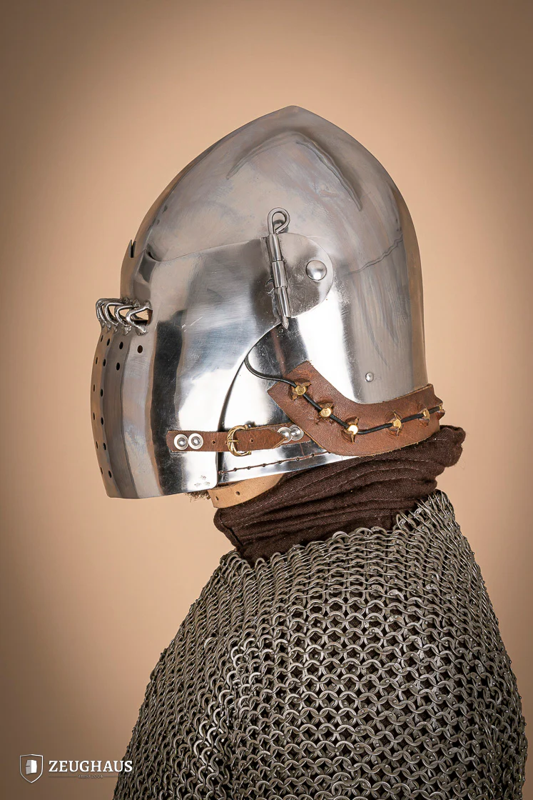 Bascinet Helmet with Visor 2mm Polished - Image 6