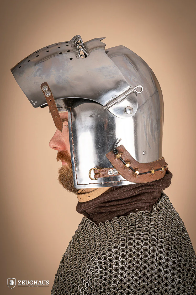 Bascinet Helmet with Visor 2mm Polished - Image 7