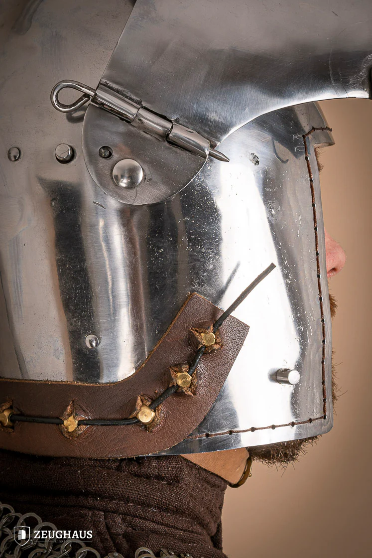 Bascinet Helmet with Visor 2mm Polished - Image 8