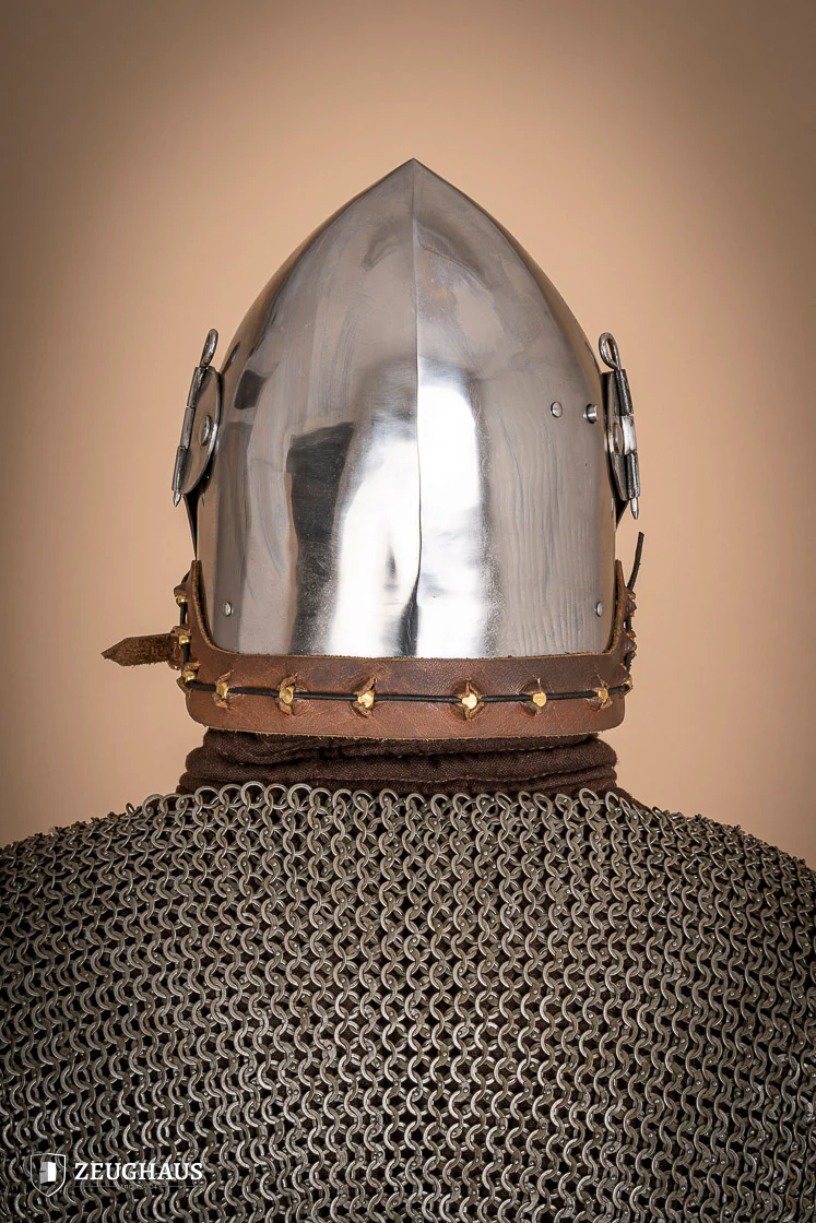 Bascinet Helmet with Visor 2mm Polished - Image 9