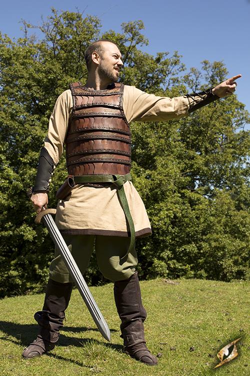 Celtic Leather Armour Lamellar Brown - Image 4