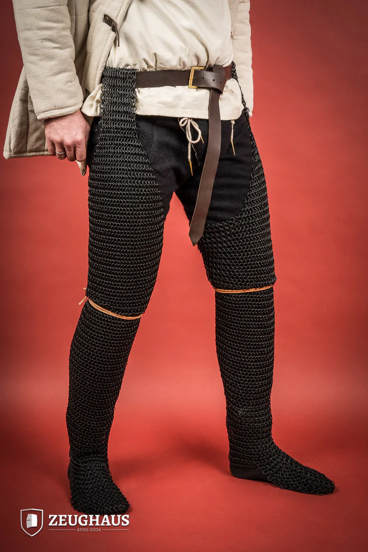 Chainmail Chausses Roundring 10mm Burnished - Image 3