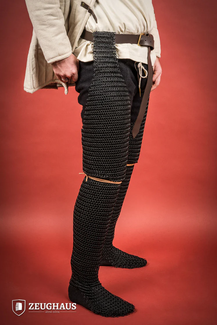 Chainmail Chausses Roundring 10mm Burnished - Image 4