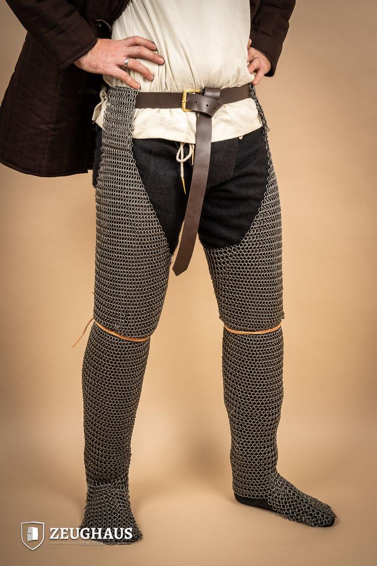 Chainmail Chausses Roundring 9mm Steel Oiled - Image 4