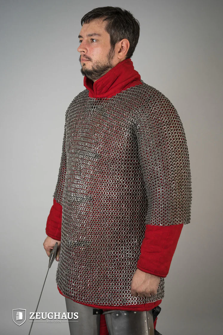 Chainmail Haubergeon Flatring Riveted 9mm Steel Oiled - Image 3