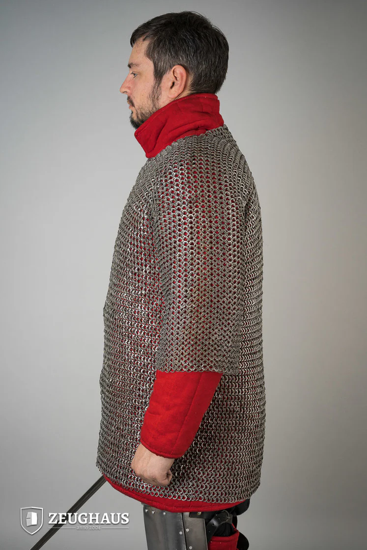 Chainmail Haubergeon Flatring Riveted 9mm Steel Oiled - Image 4