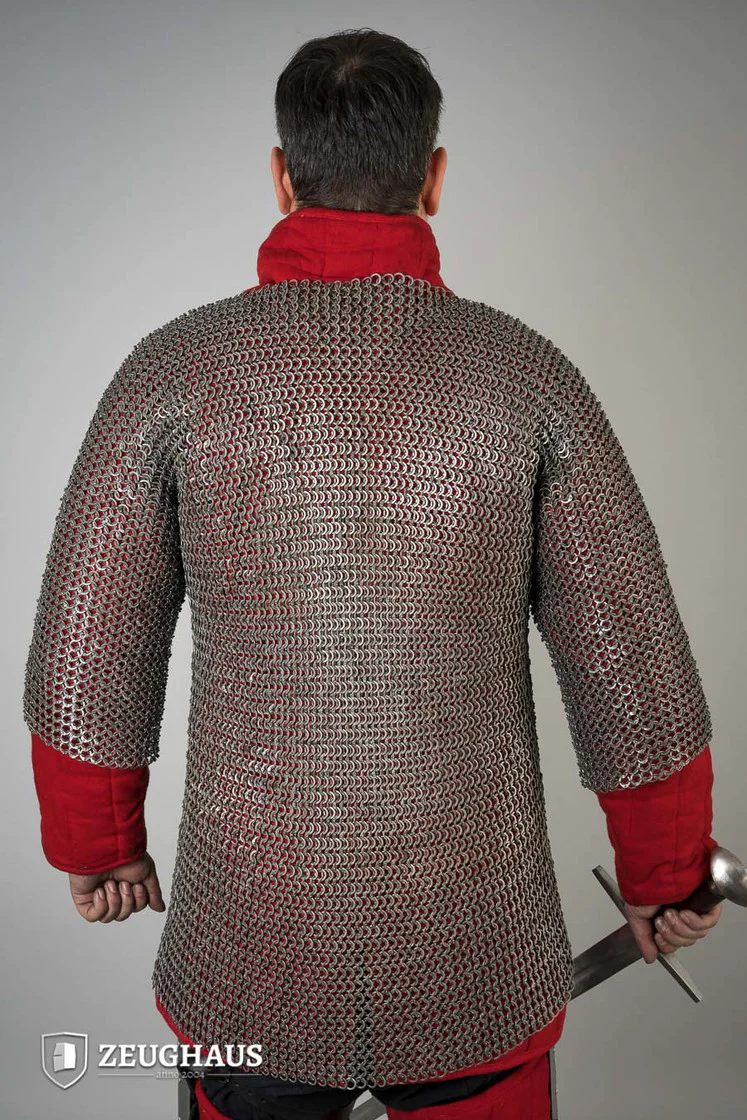 Chainmail Haubergeon Flatring Riveted 9mm Steel Oiled - Image 5