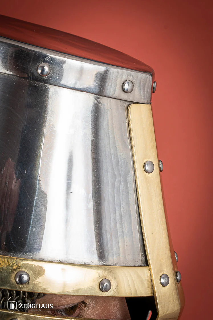 Crusader Great Helmet 1,6mm with Brass - Image 5