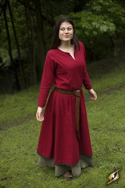 Dress Basic Red/Brown - Image 3