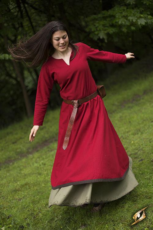 Dress Basic Red/Brown - Image 4