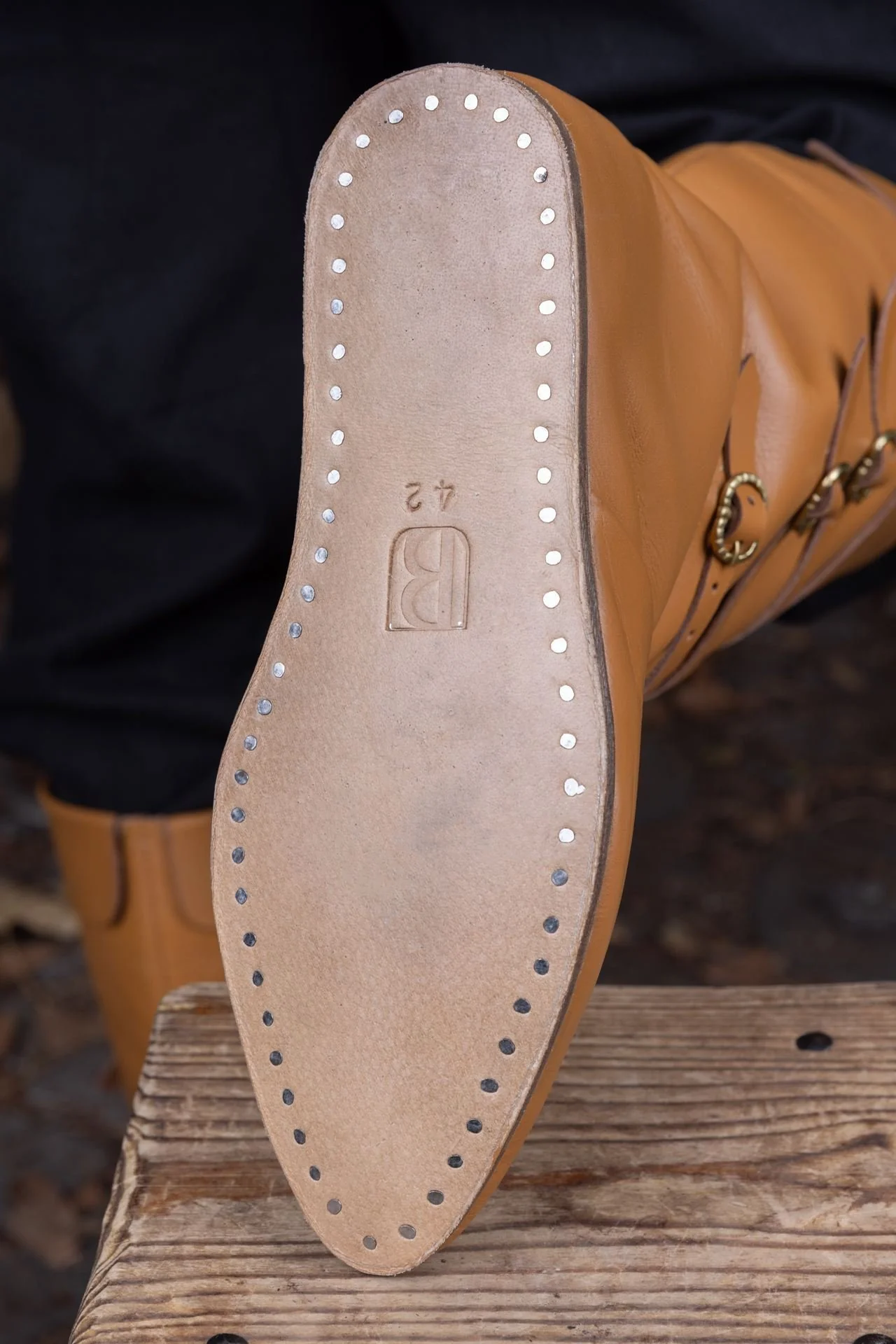 Medieval Boots Ernest Light Brown - Image 4