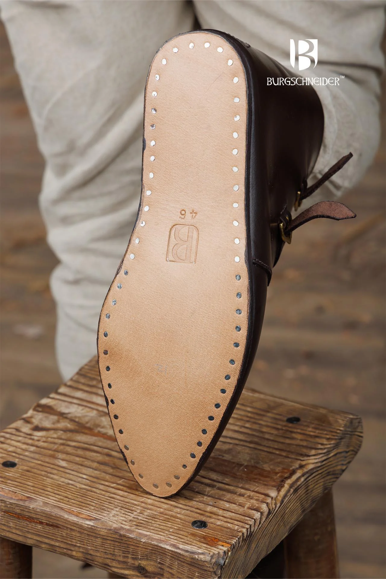 Medieval Half Boots Adelhelm Dark Brown - Image 4
