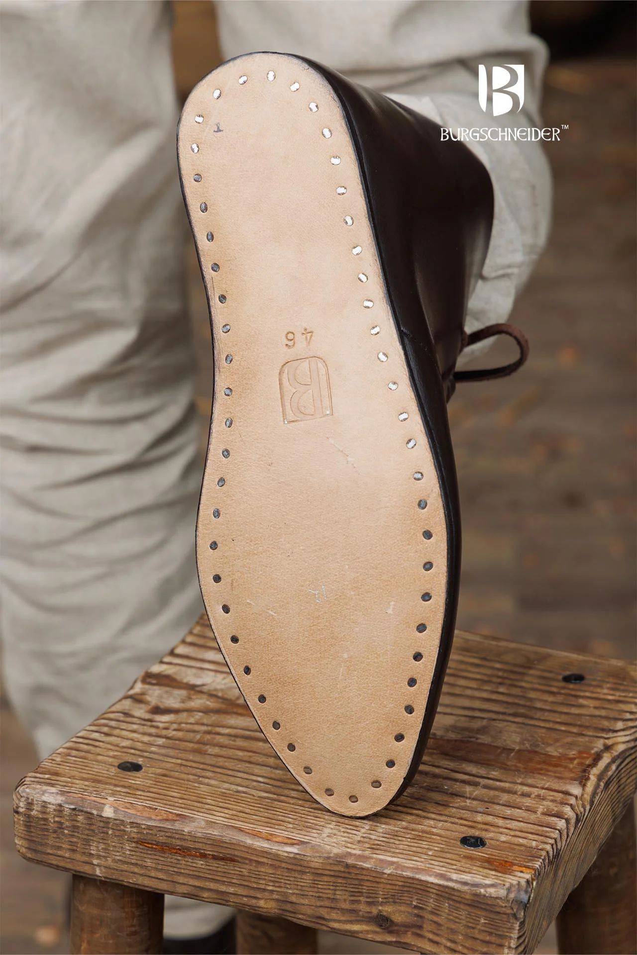 Medieval Half Boots Landolf Dark Brown - Image 4