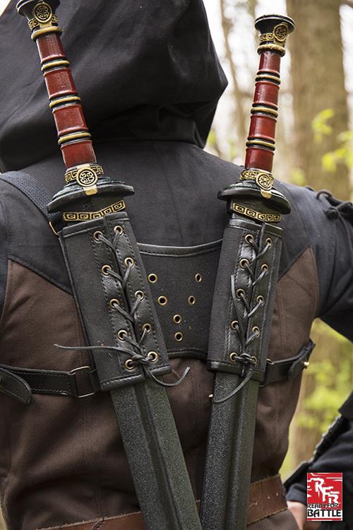Ready for Battle Double Sword Harness Brown/Black - Image 4
