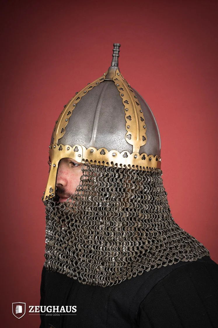 Rus Helmet with Riveted Aventail 1,6mm Antique - Image 3