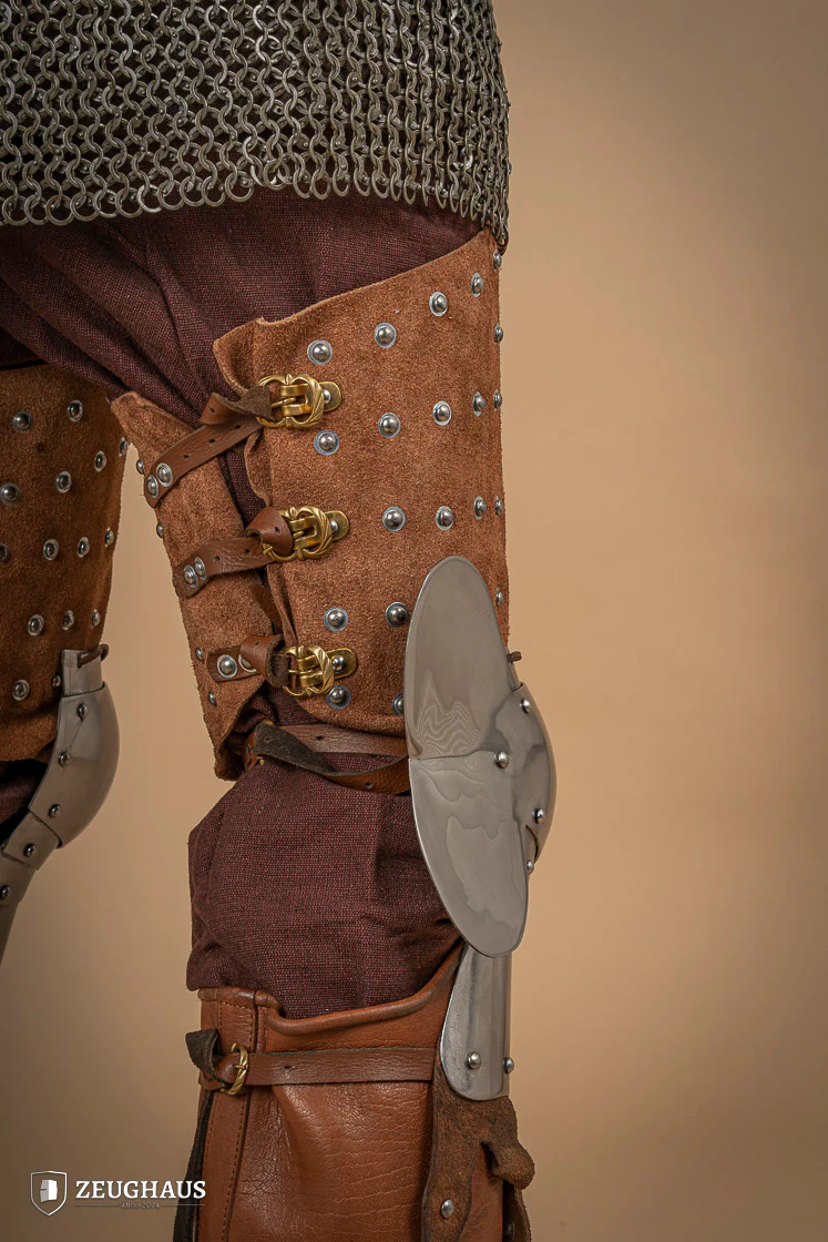 Splinted Leg Armour Suede Leather Brown - Image 3
