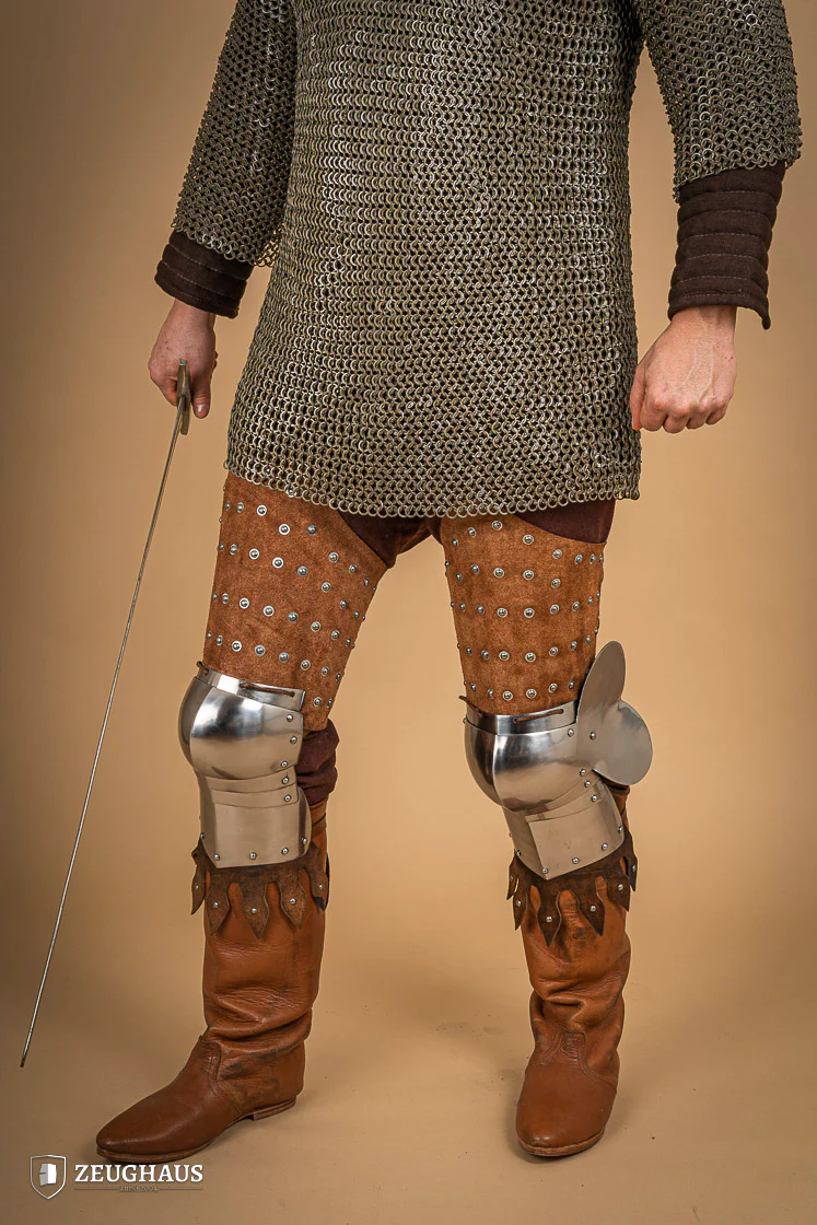 Splinted Leg Armour Suede Leather Brown - Image 5