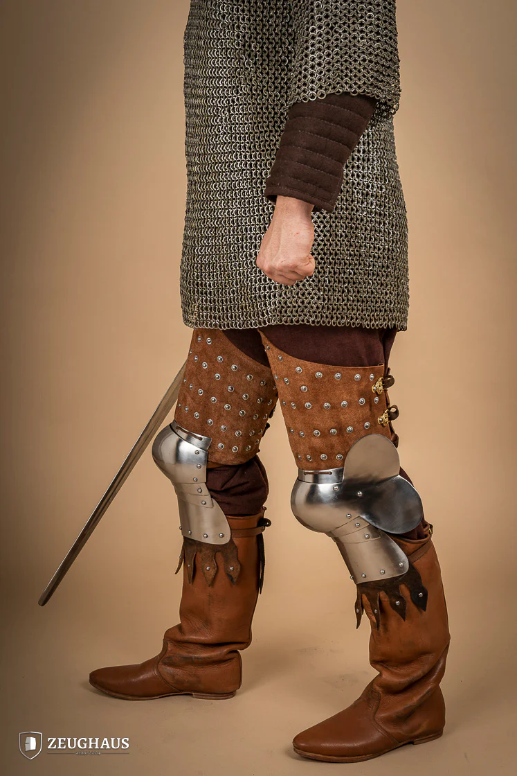 Splinted Leg Armour Suede Leather Brown - Image 6