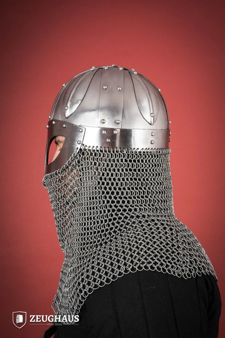 Viking Spectacle Helmet with Aventail 1,6mm Polished - Image 3